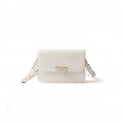 PRADA SAFFIANO LEATHER FLAP SHOULDER BAG 1BD320 (22*15*6cm) 